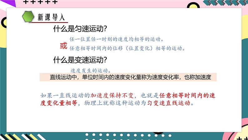 鲁科版(2019)高中物理必修第一册 2.1《速度变化规律》课件+素材03