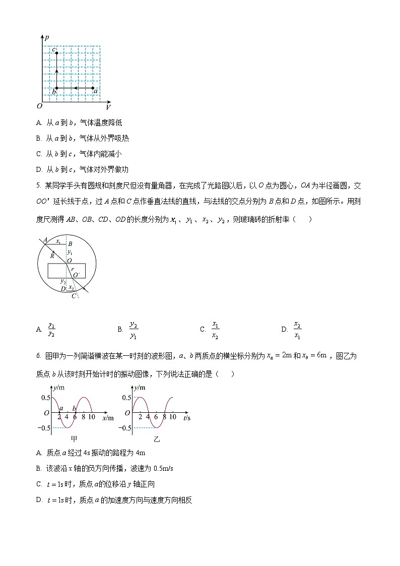 辽宁省葫芦岛市2023-2024学年高二下学期期末考试物理试卷(原卷版)第2页
