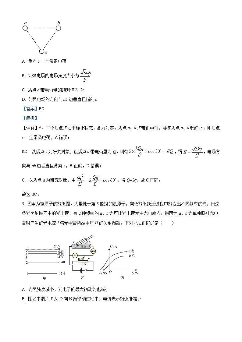 河北省邯郸市2024-2025学年高三上学期开学考试物理试题(解析版)第3页