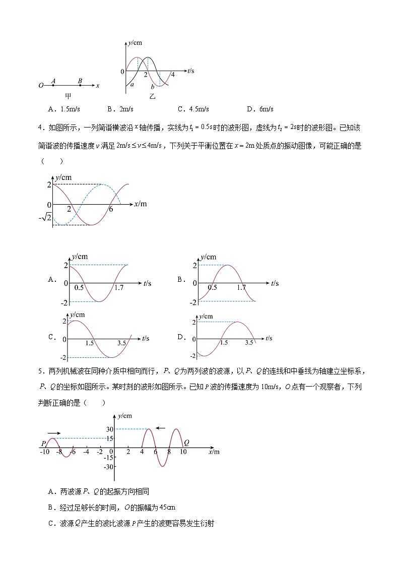 综合训练9 机械振动与机械波(热点题)(原卷版)-2025高考物理一轮新题型综合特训(上海专用)第2页