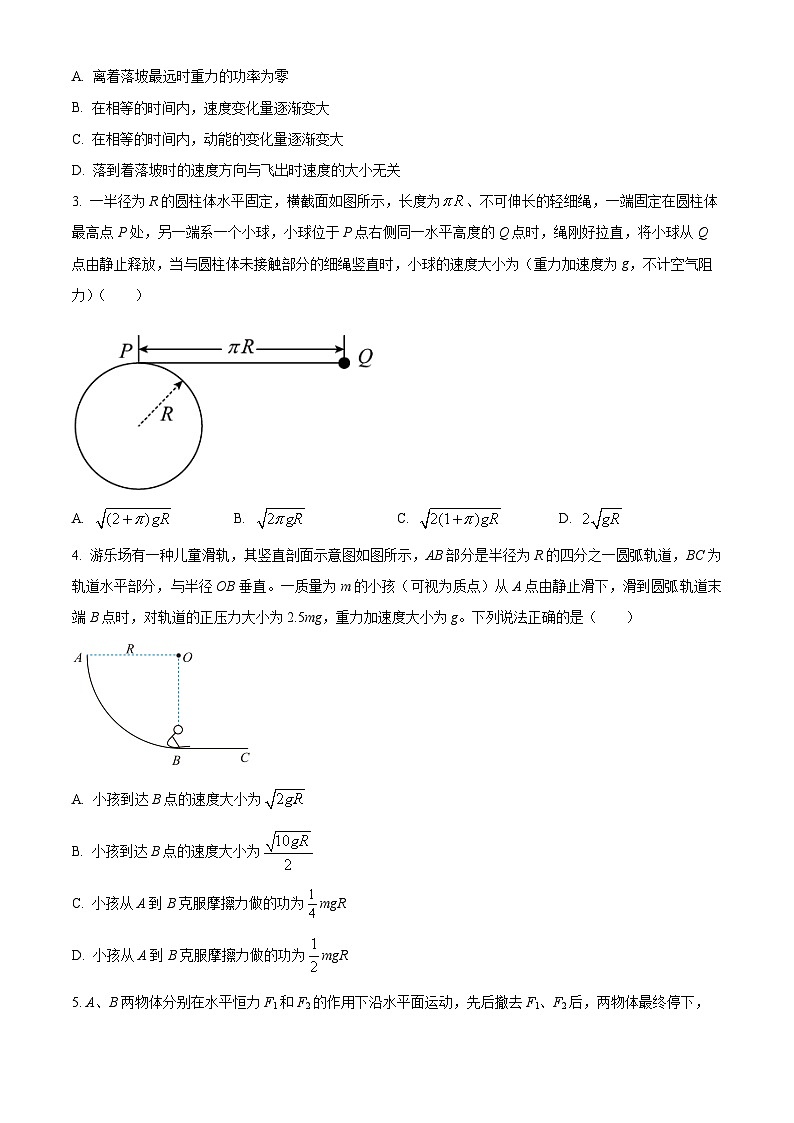江苏省南通市2024-2025学年高三上学期开学期初适应调研考试物理试卷(原卷版)第2页