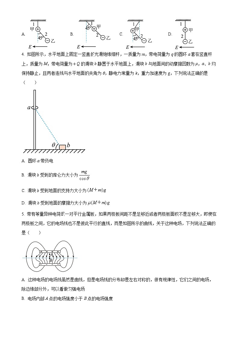 江苏省宿迁市部分高中2024~2025学年高三上学期期初模拟联考物理试卷(原卷版)第2页