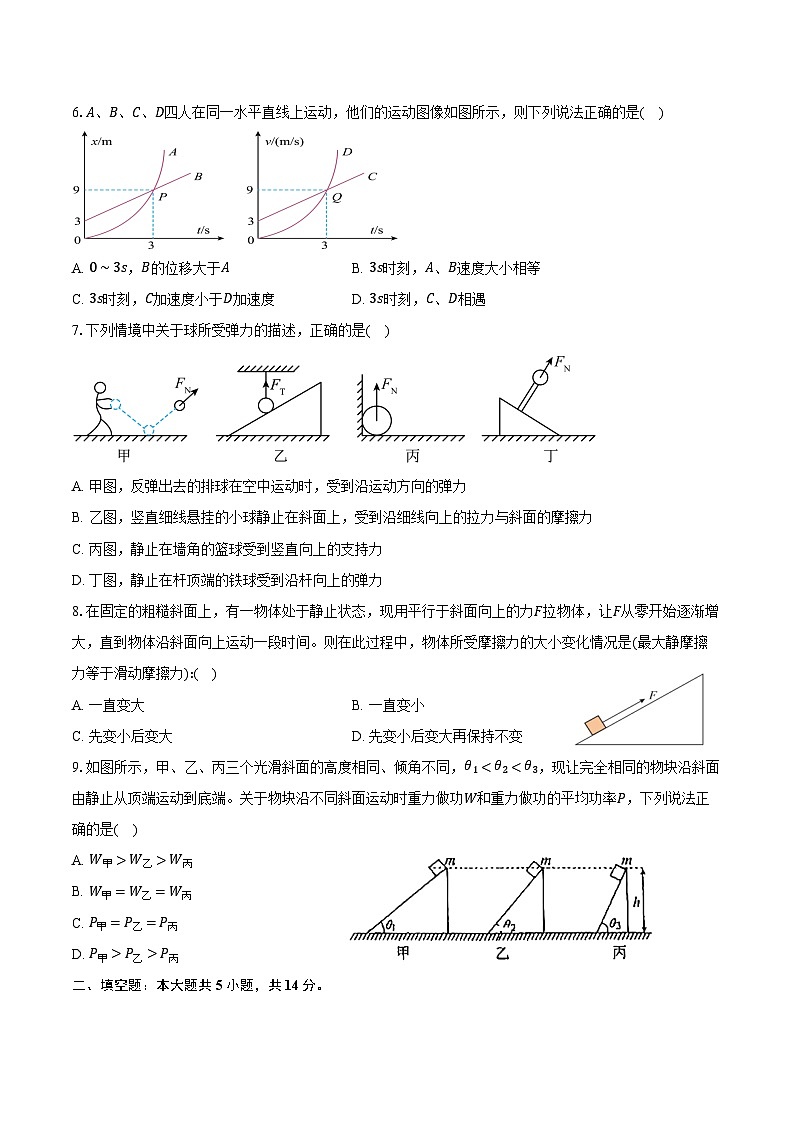 2024-2025学年湖南省岳阳市汨罗市第二中学高一(上)开学考试物理试卷(含解析)第2页
