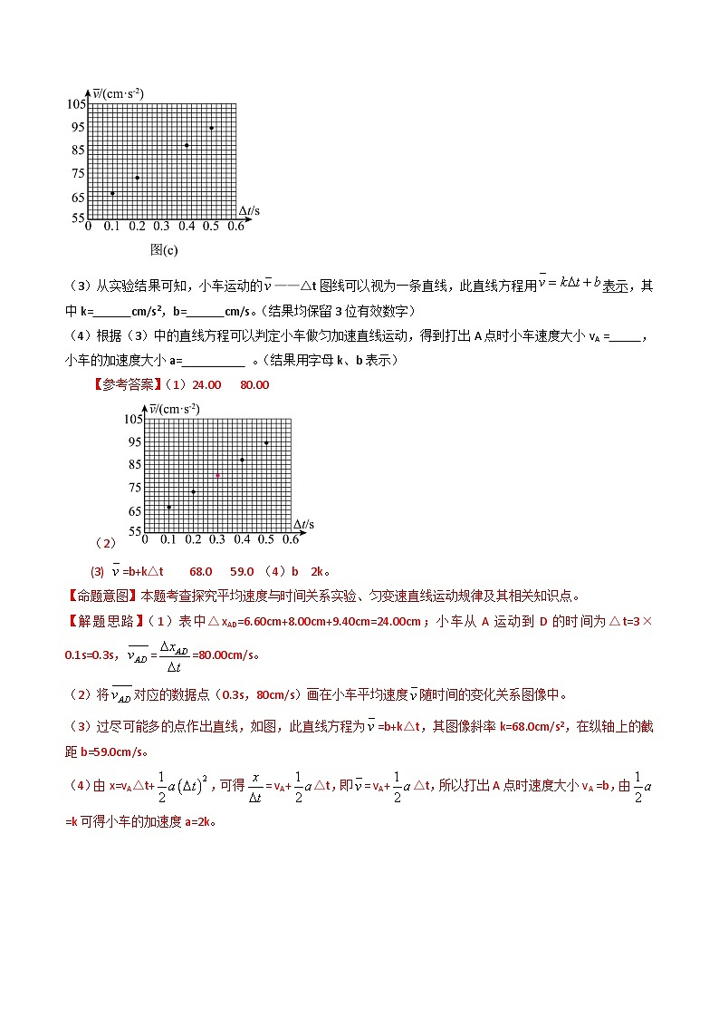 三年(2022-2024)高考物理真题分类汇编(全国通用)专题41 力学探究性实验(解析版)03