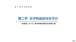 新粤教版选择性必修第三册 1.2分子热运动与分子力 课件