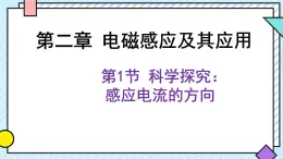 新鲁科版选择性必修第二册 2.1科学探究：感应电流的方向课件 课件