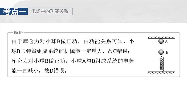 高考物理一轮复习讲义课件第9章第3课时 专题强化:电场中的图像问题 电场中的功能关系(含解析)08