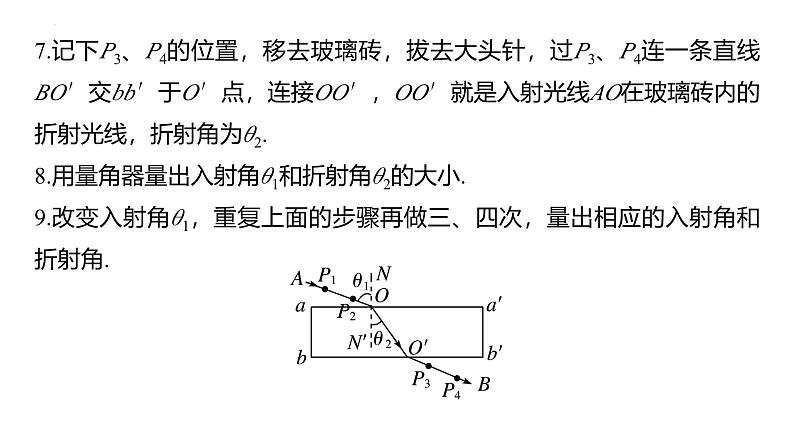 沪科版2020上海高二物理选修一 实验:测量玻璃的折射率(课件)第6页