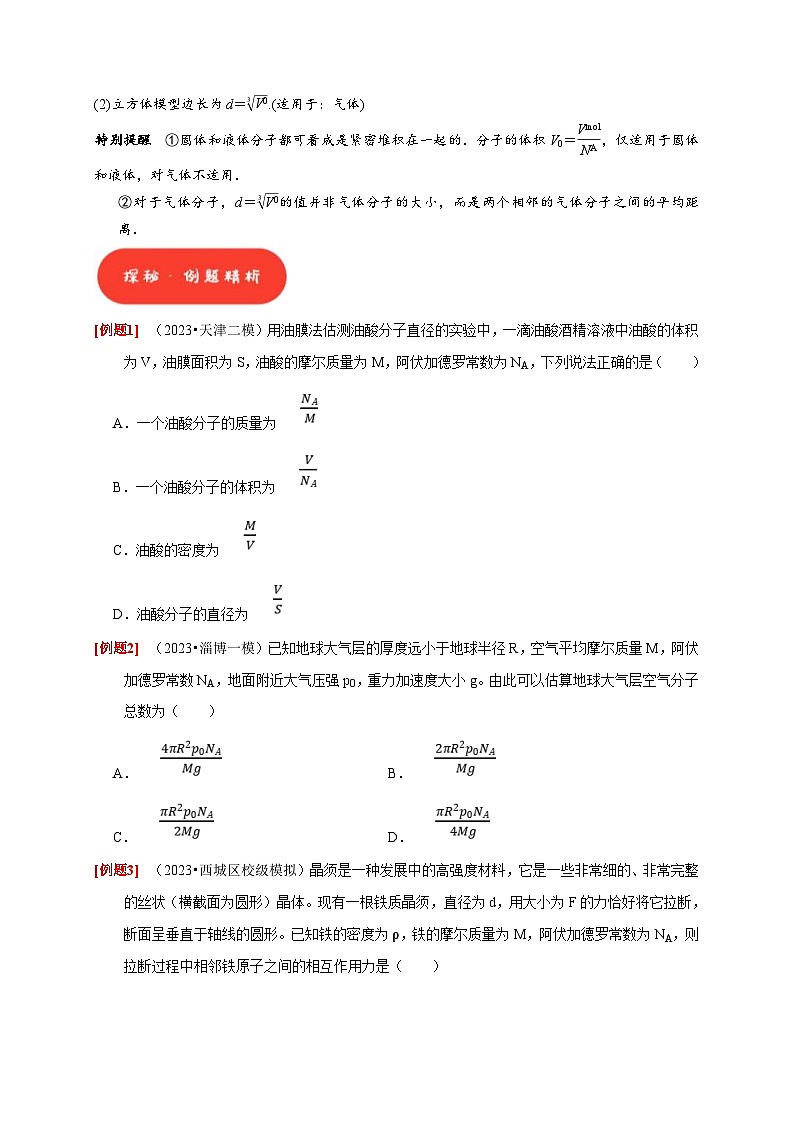 高考物理一轮复习考点精讲精练第31讲 分子动理论 内能(原卷版)第2页