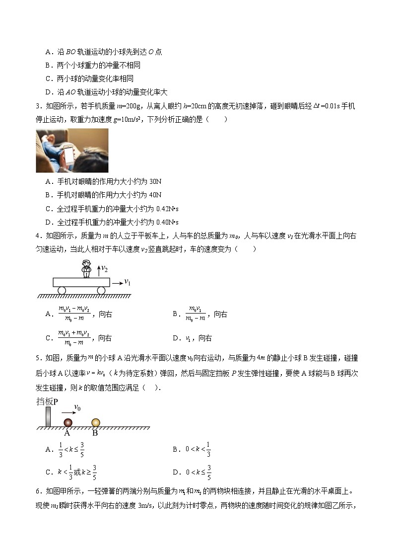 新高考物理一轮复习单元测试第七章 动量守恒定律(测试)(2份打包, 原卷版+解析版)02