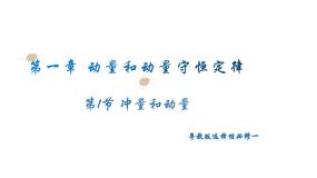 高中物理粤教版 (2019)选择性必修 第一册第一节 冲量 动量优秀ppt课件