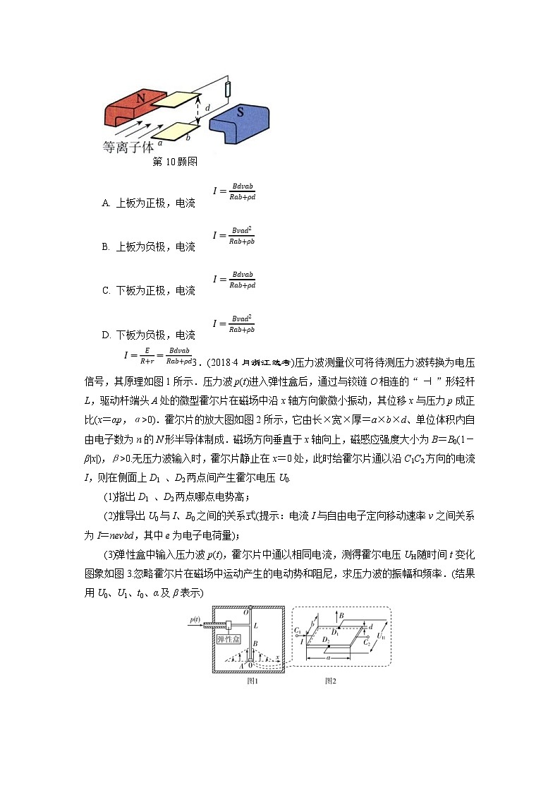 高考物理二轮复习专项训练模型54 电磁流量计和磁流体发电模型(原卷版)第2页