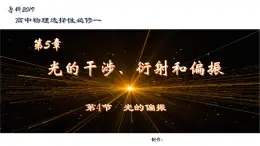 鲁科版2019高二物理选修一 5.4光的偏振 课件