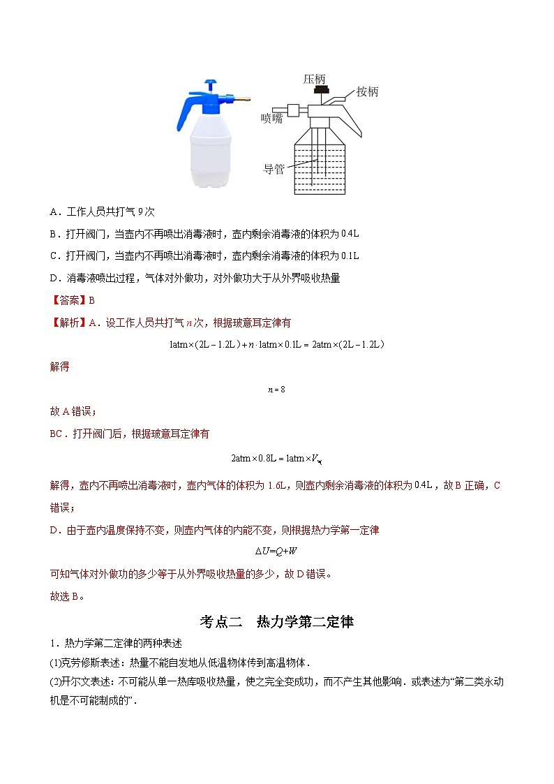 新高考物理一轮复习重难点练习专题35 热力学定律与能量守恒定律(2份打包,原卷版+解析版)03