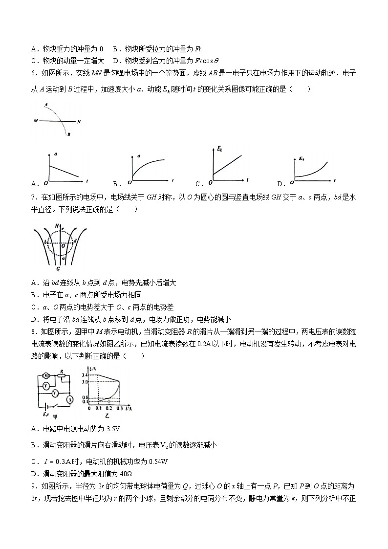 重庆巴蜀科学城中学校2024-2025学年高二上学期开学物理试题第2页