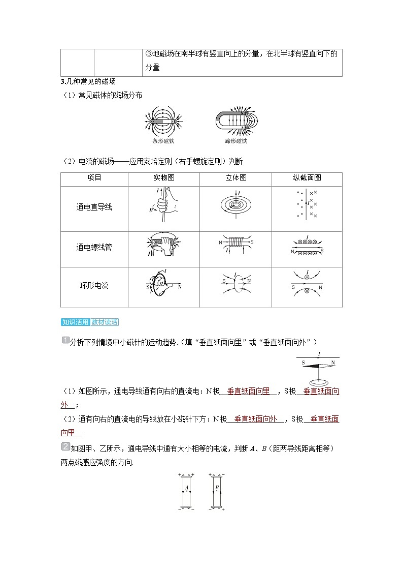 2025年高考物理精品教案第十一章 磁场 第1讲 磁场及其对电流的作用03