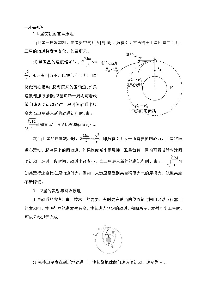 新高考物理一轮复习考点精讲精练第25讲 卫星变轨 发射、回收、空间站对接及其能量问题(2份打包,原卷版+解析版)02