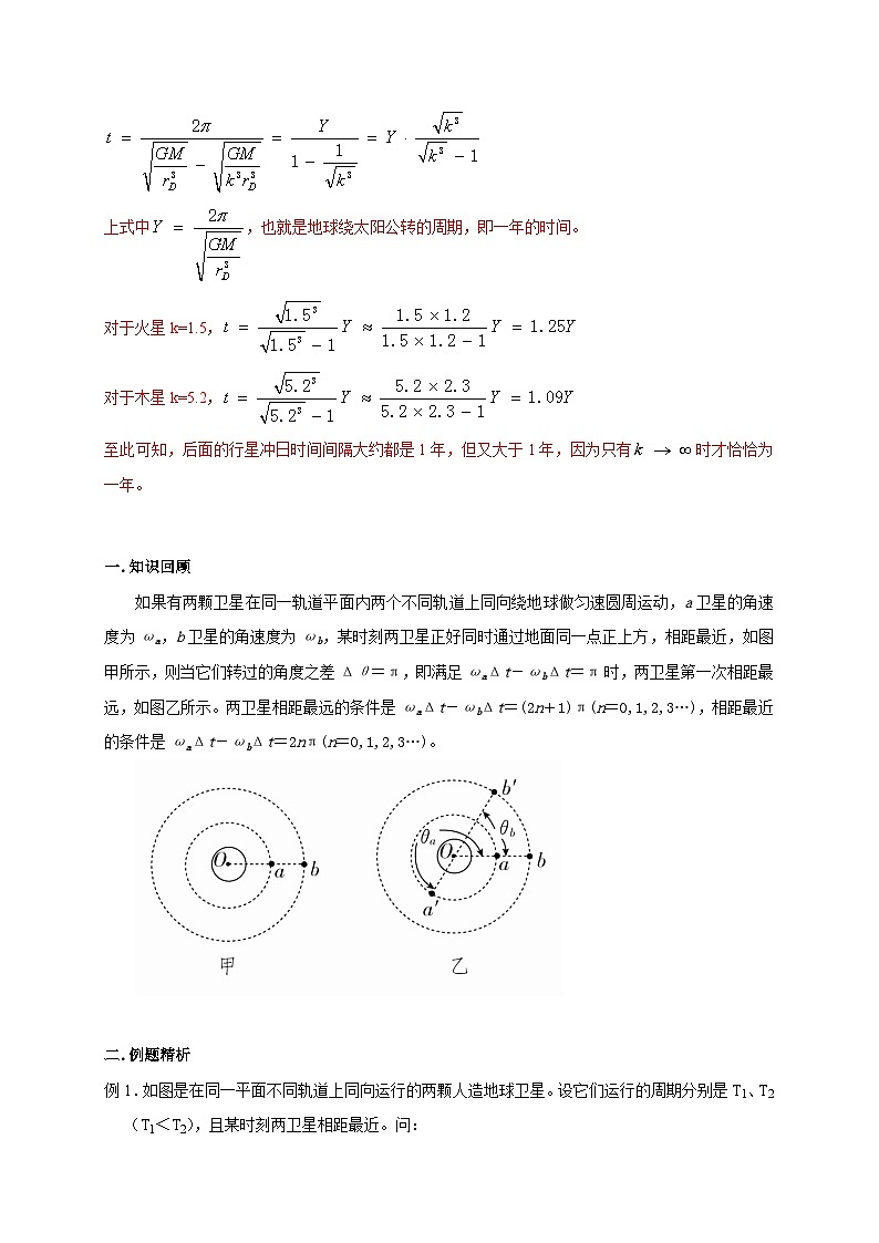 新高考物理一轮复习考点精讲精练第27讲 卫星(天体)追及相遇模型(2份打包,原卷版+解析版)02