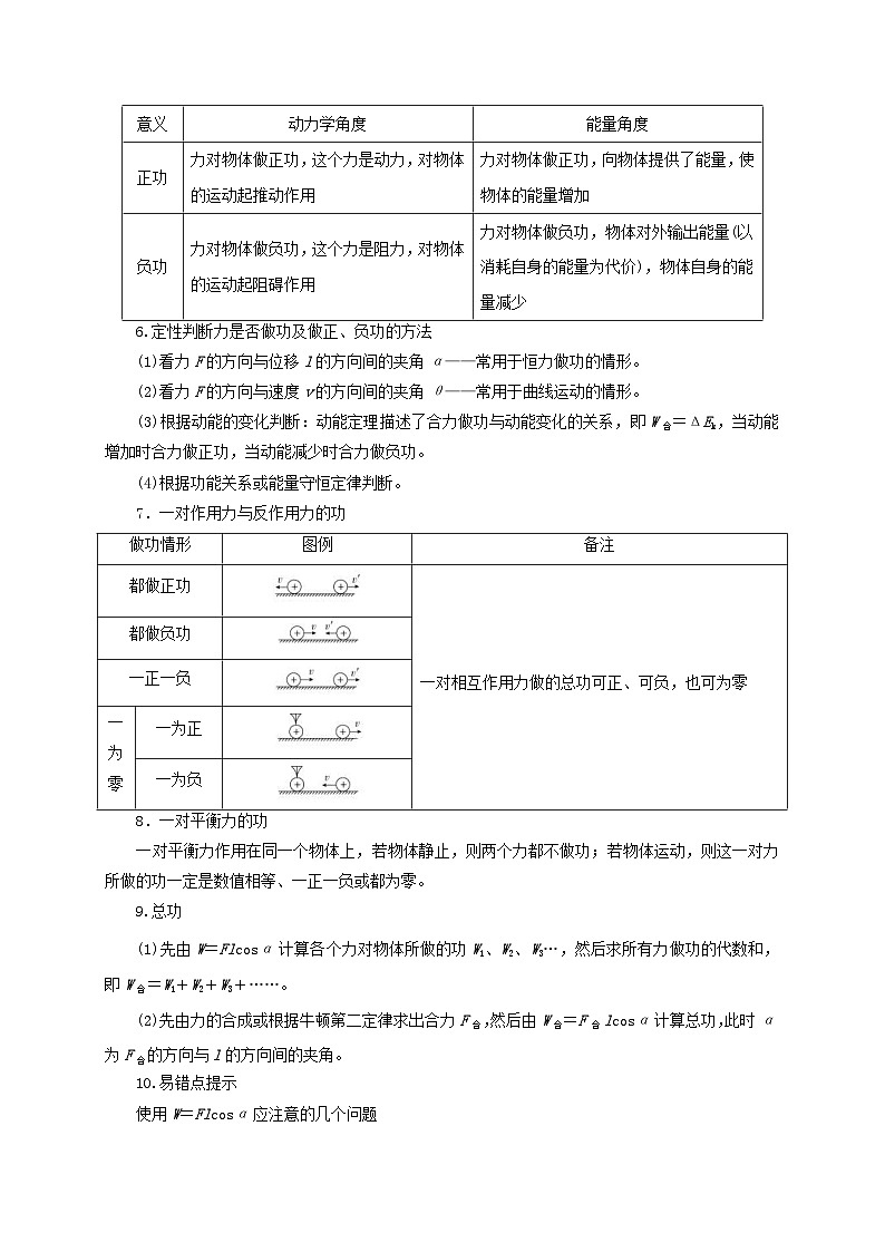 新高考物理一轮复习考点精讲精练第28讲 功的理解 计算及其易错点(2份打包,原卷版+解析版)02