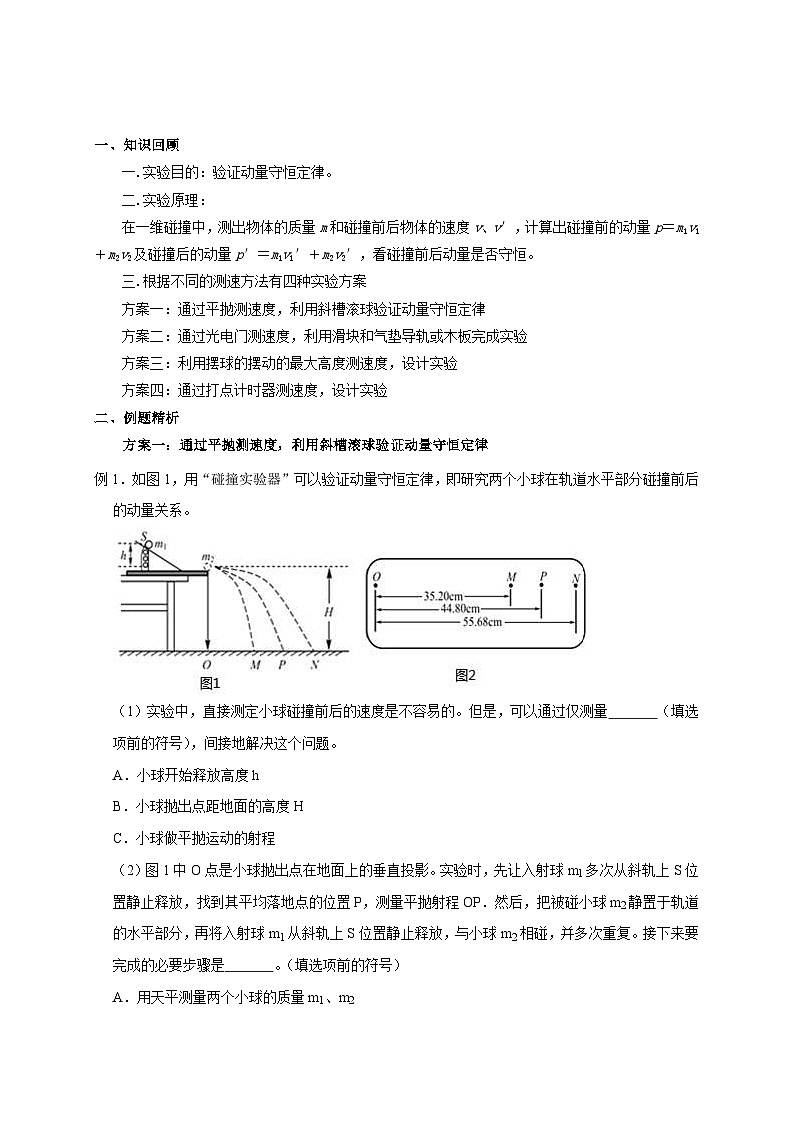 新高考物理一轮复习考点精讲精练第46讲 验证动量守恒的四种实验方案及数据处理方法(2份打包,原卷版+解析版)03