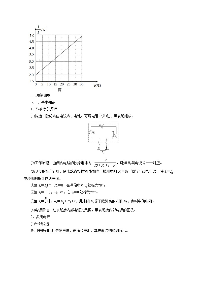 新高考物理一轮复习考点精讲精练第67讲 欧姆表的原理与多用电表的使用(2份打包,原卷版+解析版)03