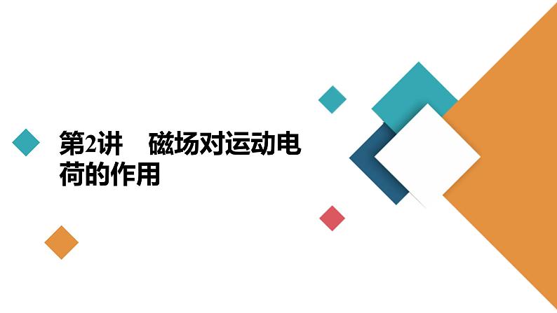 新高考物理一轮复习讲义课件第9章第2讲磁场对运动电荷的作用(含解析)02