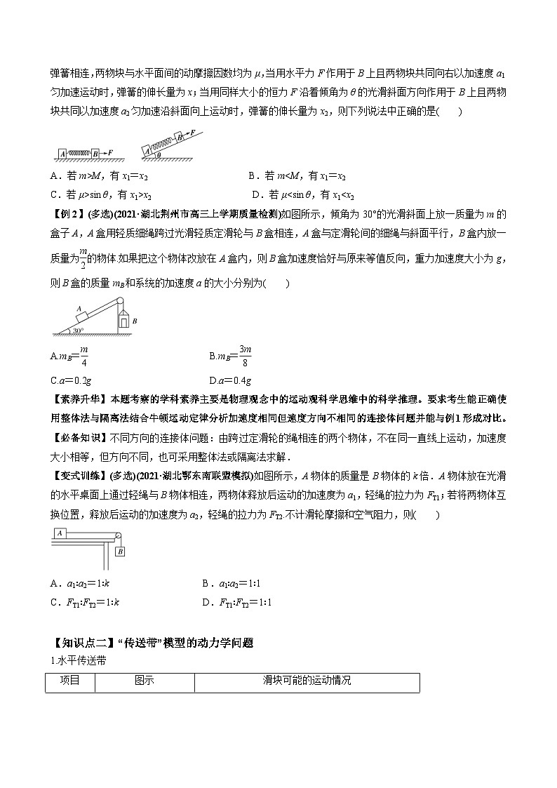 新高考物理一轮复习讲与练专题3.2 动力学典型模型的分析【讲】原卷版第3页