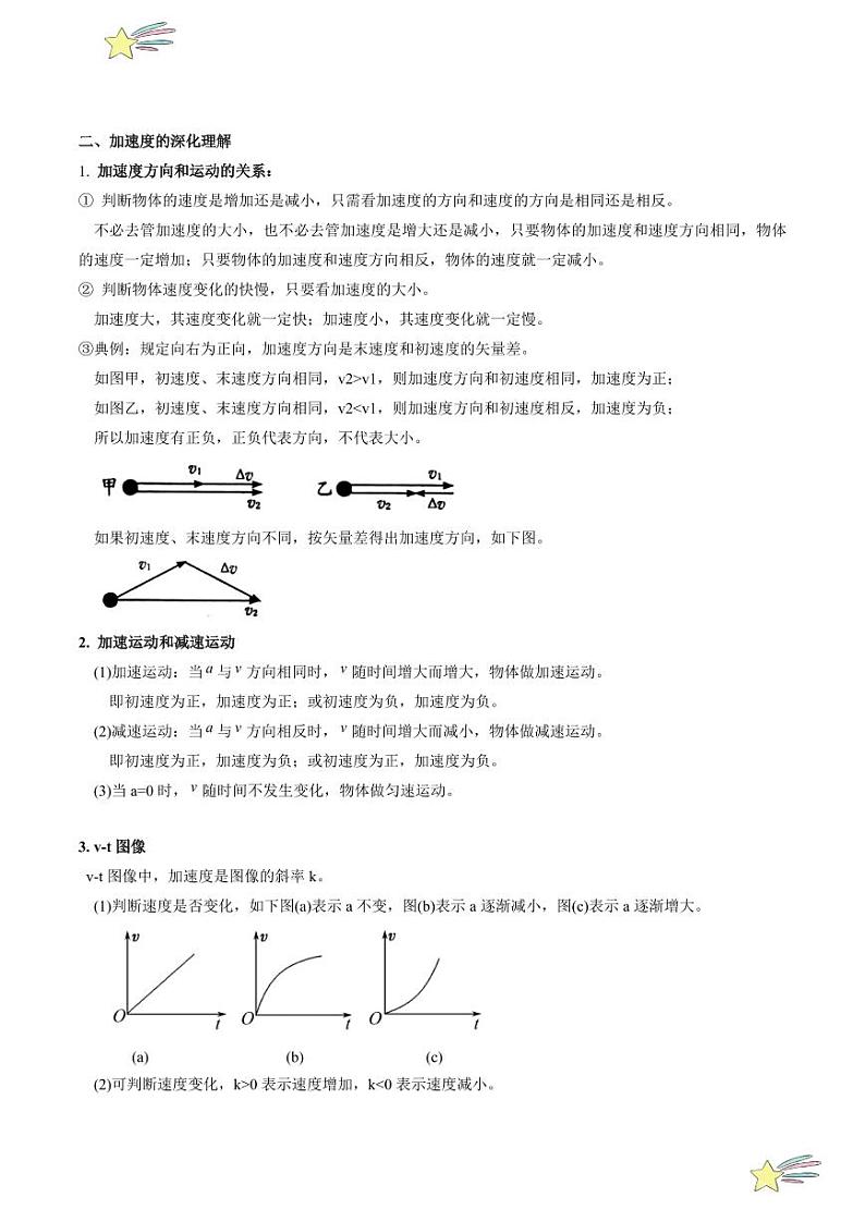第1.4节 速度变化的快慢 加速度(含答案) 2024-2025学年高一物理同步学与练(沪科版2020上海必修第一册)03