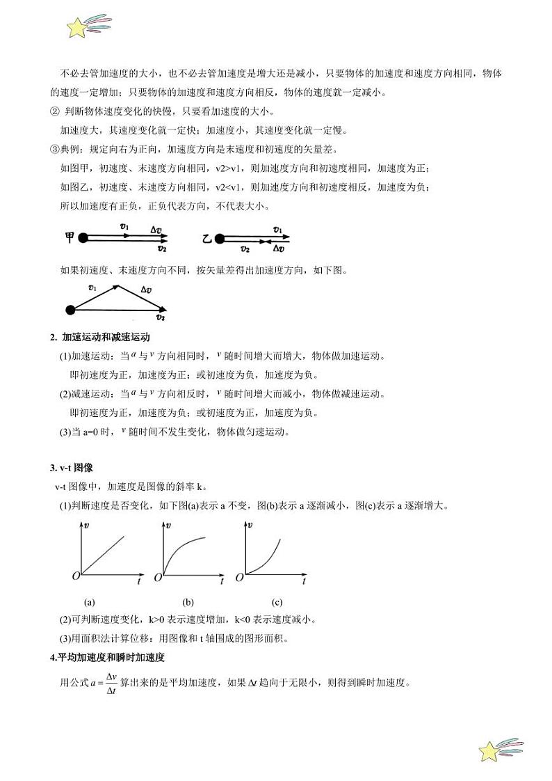 第1.4节 速度变化的快慢 加速度(含答案) 2024-2025学年高一物理同步学与练(沪科版2020上海必修第一册)03
