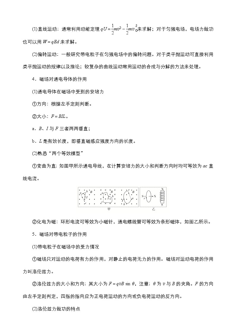 高考物理二轮复习讲义(讲与练)专题06 电场和磁场的基本性质 【讲】(2份打包,原卷版+解析版)02