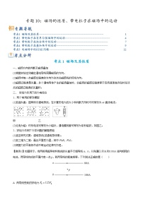 高考物理二輪復(fù)習(xí)熱點(diǎn)題型歸納練習(xí)專題10：磁場(chǎng)的性質(zhì)、帶電粒子在磁場(chǎng)中的運(yùn)動(dòng)（2份打包，原卷版+解析版）