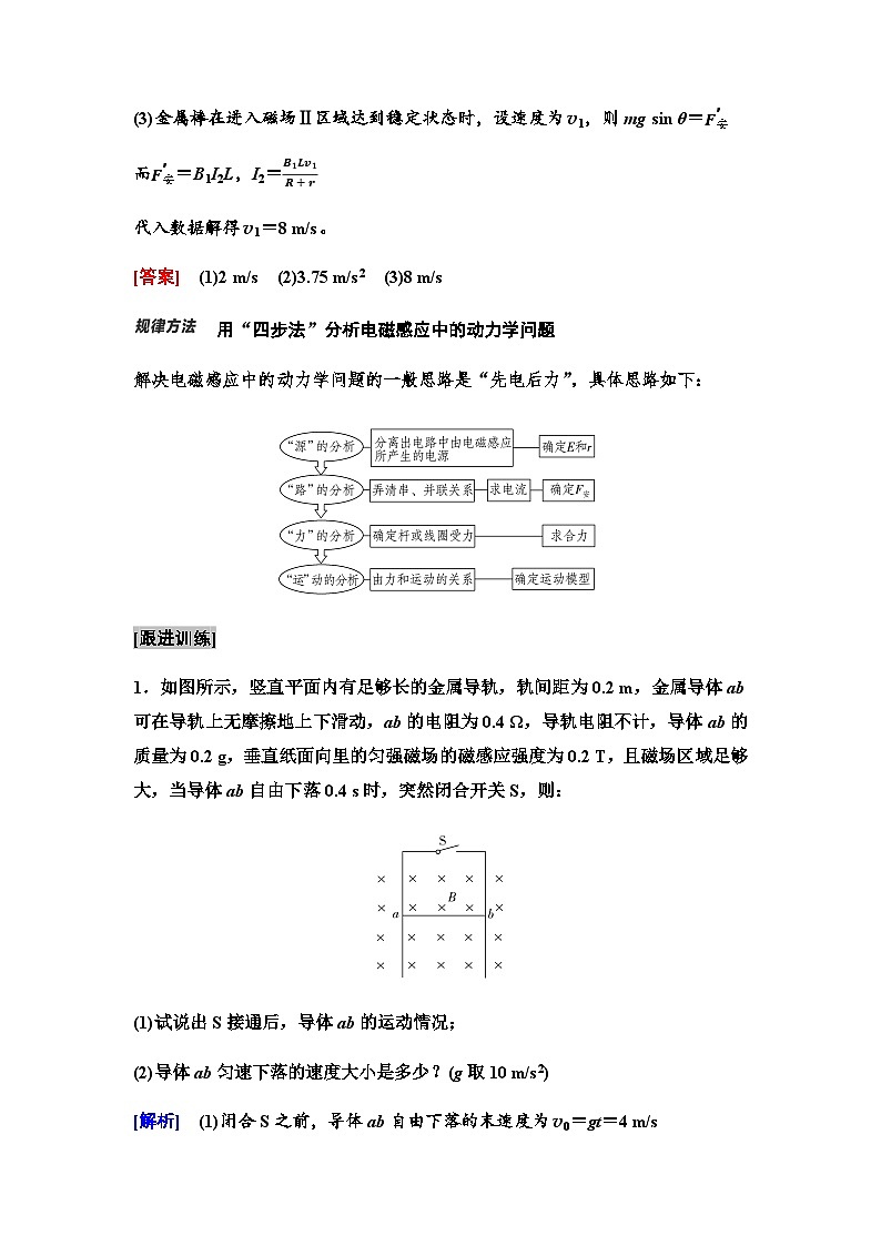 教科版高中物理选择性必修第二册第二章素养培优课(五)电磁感应中的动力学及能量问题学案第3页