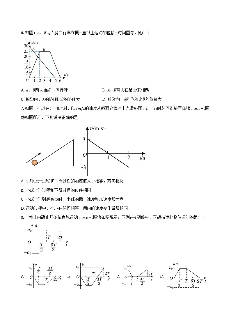 2024-2025学年江西省南昌市立德朝阳中学高一(上)开学考试物理试卷(含解析)02