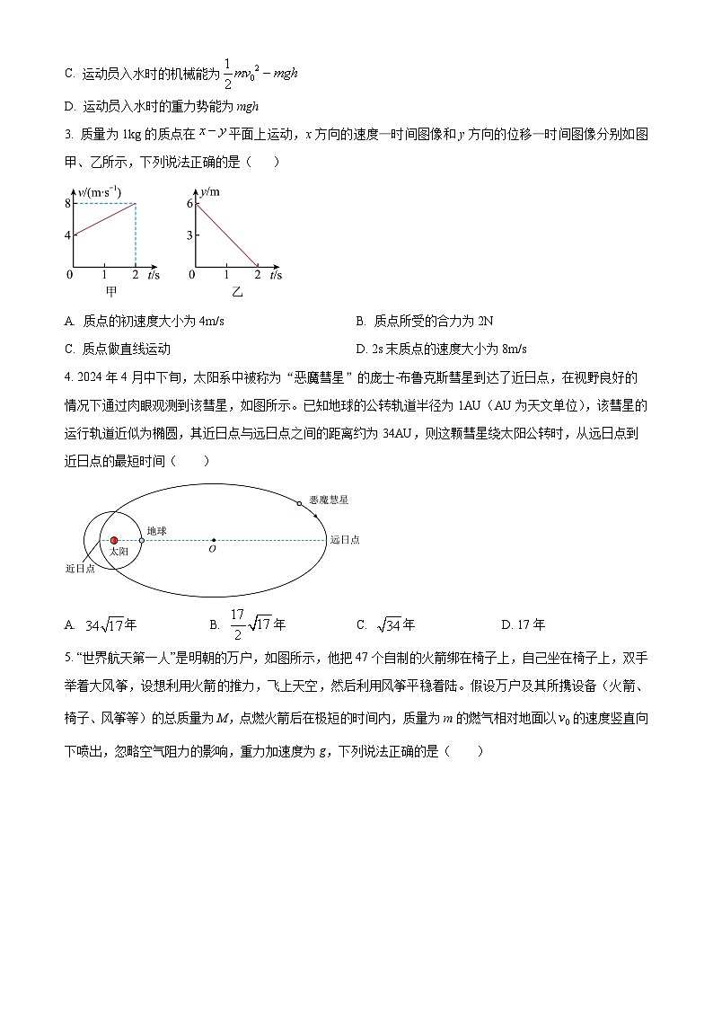 四川省眉山市仁寿县第一中学南校区2024-2025学年高二上学期开学考试物理试题 Word版无答案第2页