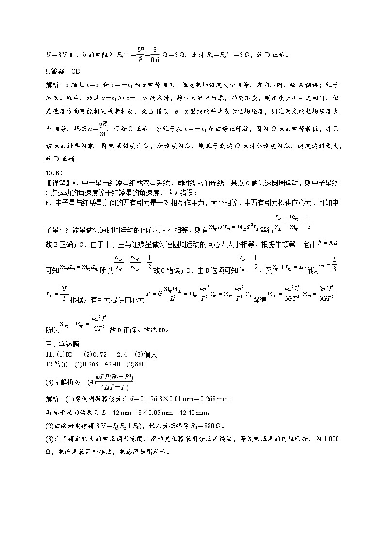 2024—2025學(xué)年度（上）高二年級(jí)第一次月考物理試卷答案.docx第2頁(yè)