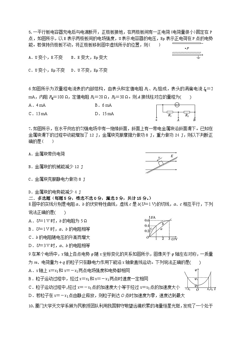 2024—2025學(xué)年度（上）高二年級(jí)第一次月考物理試卷第2頁(yè)
