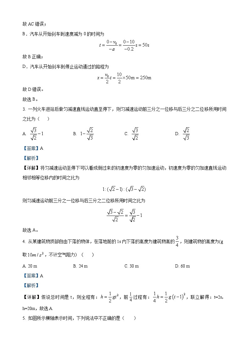 湖南省岳阳市临湘市2024-2025学年高一上学期9月月考物理试题(Word版附解析)02