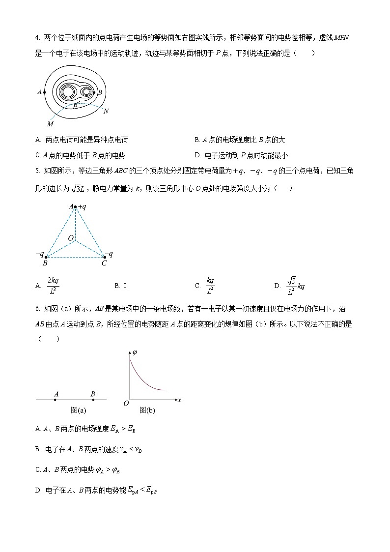 河南省南阳市六校2023-2024学年高二上学期10月月考物理试题 Word版无答案第2页