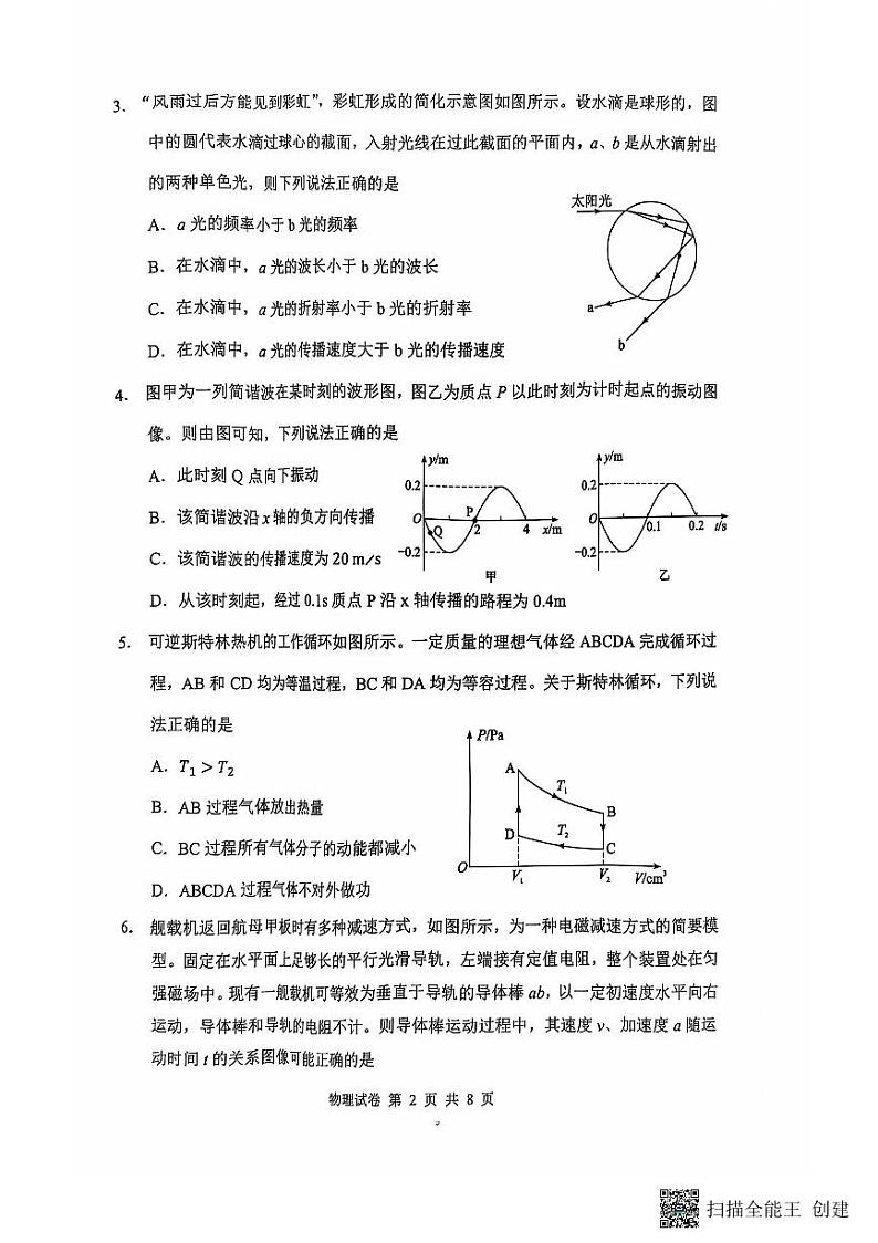 腾云联盟物理试卷第2页