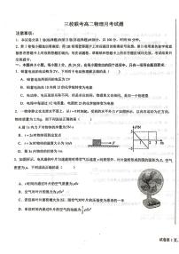 [物理]山东省烟台市莱州市第一中学等三校联考2024～2025学年高二上学期10月月考试题(有答案)