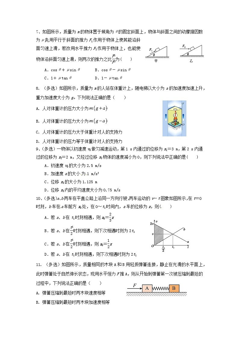 2024—2025高一物理必修一期末复习卷(2)第2页