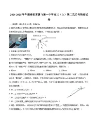 2024-2025学年湖南省常德市第一中学高三(上)第二次月考物理试卷(含解析)