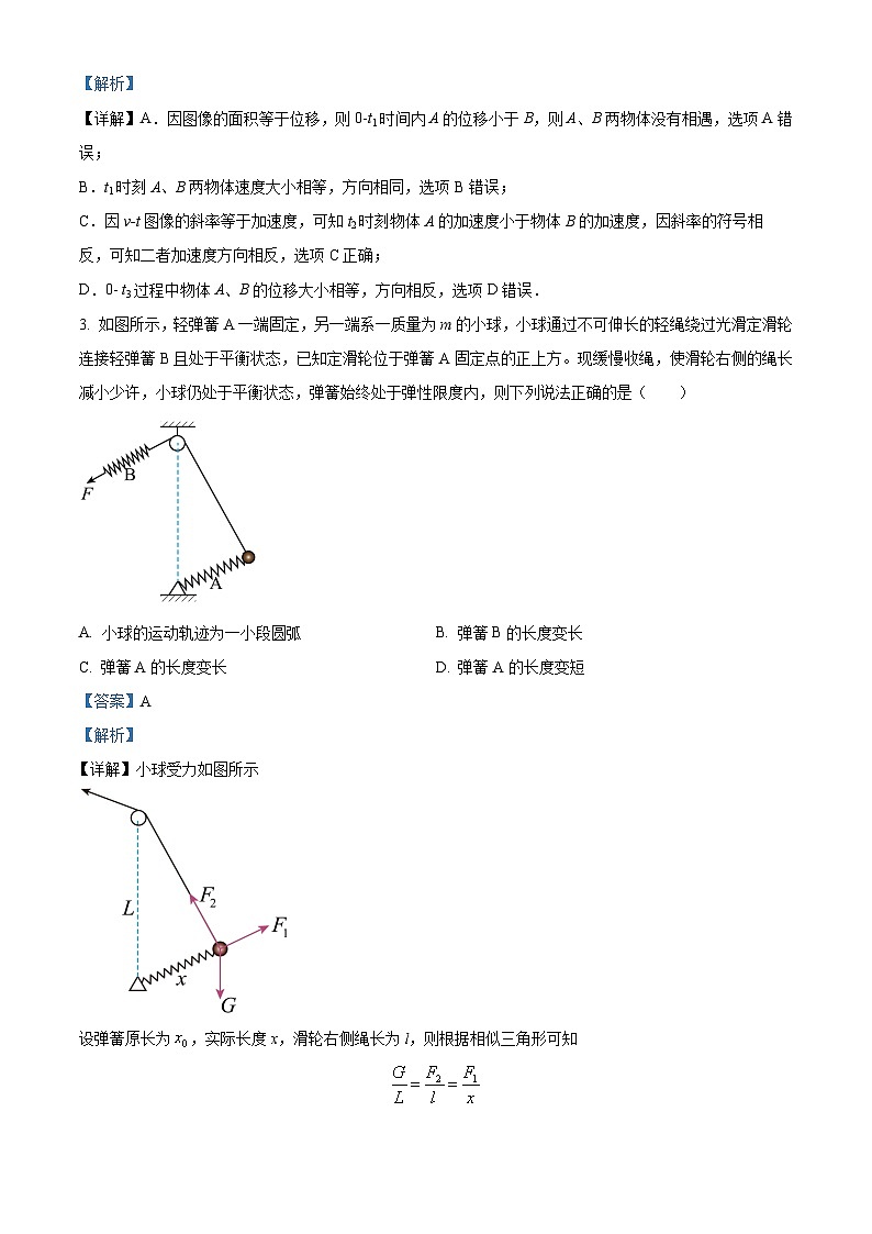 重庆市乌江新高考协作体2024-2025学年高三上学期10月月考物理试题 Word版含解析第2页