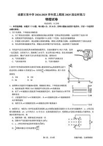 四川省成都石室2024-2025學(xué)年度上期高2025屆定時(shí)練習(xí)試卷物理（含答案）