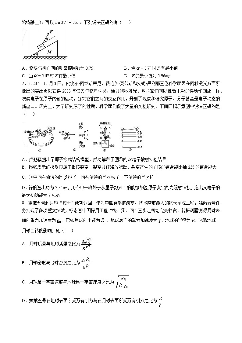 天津市实验中学2024-205学年高三上学期第二次月考物理试题Word版附解析第3页