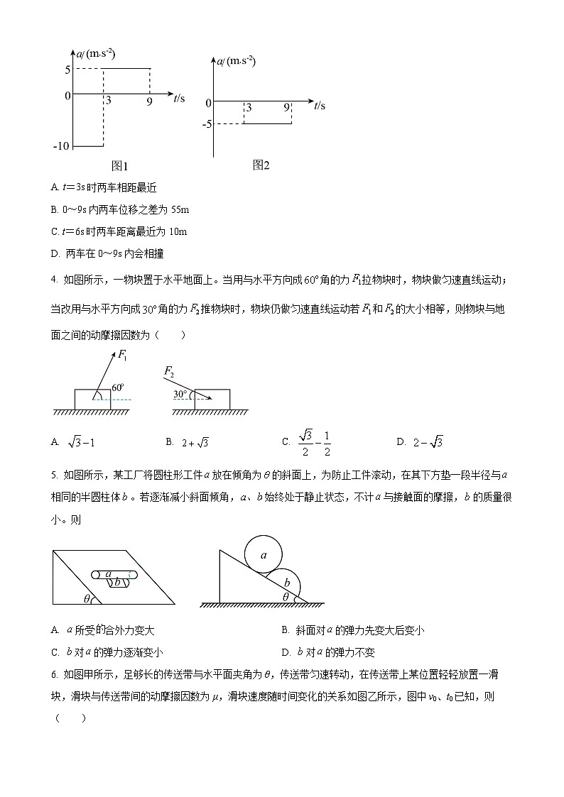 四川省成都市外国语学校2024-2025学年高三上学期10月月考物理试题 Word版无答案第2页