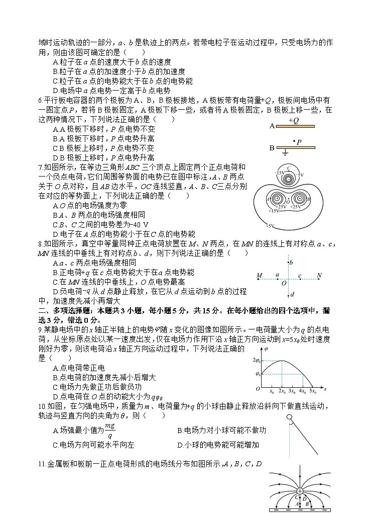 四川省遂宁市射洪中学2024-2025学年高二上学期第一学月考试物理试题(Word版附解析)02