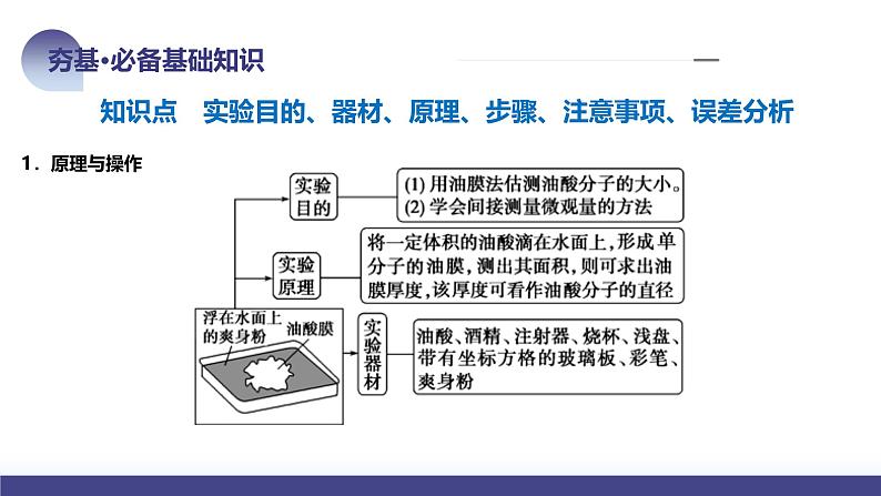 2024高考物理一轮复习 第70讲 用油膜法估测油酸分子的大小(课件)08