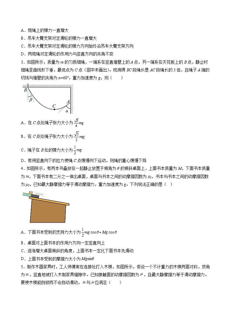 2024高考物理一轮复习第2章相互作用(测试)(学生版+解析)第2页