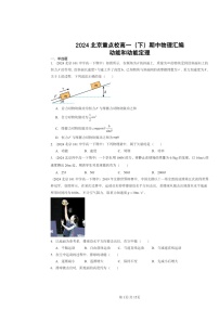2024北京重点校高一下学期期中物理真题分类汇编:动能和动能定理